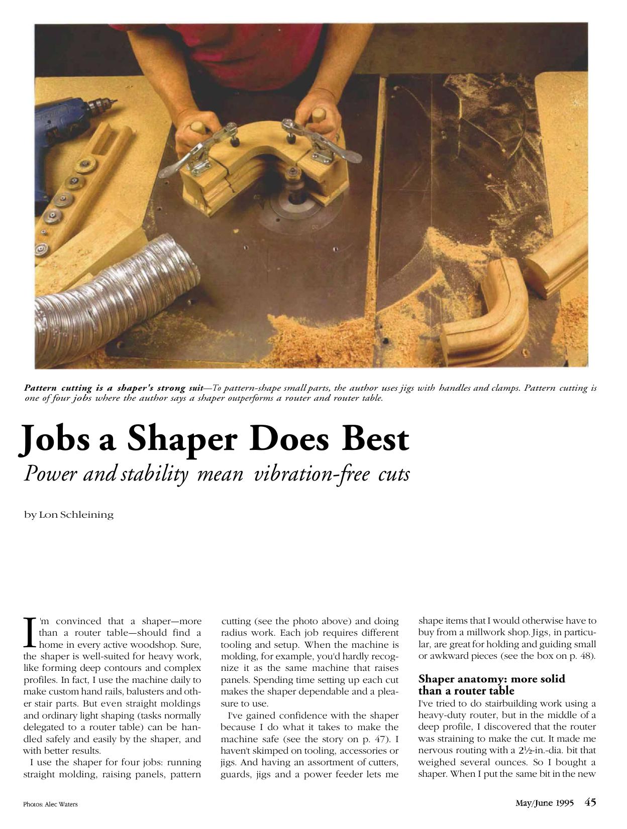 Jobs a Shaper Does Best by Lon Schleining