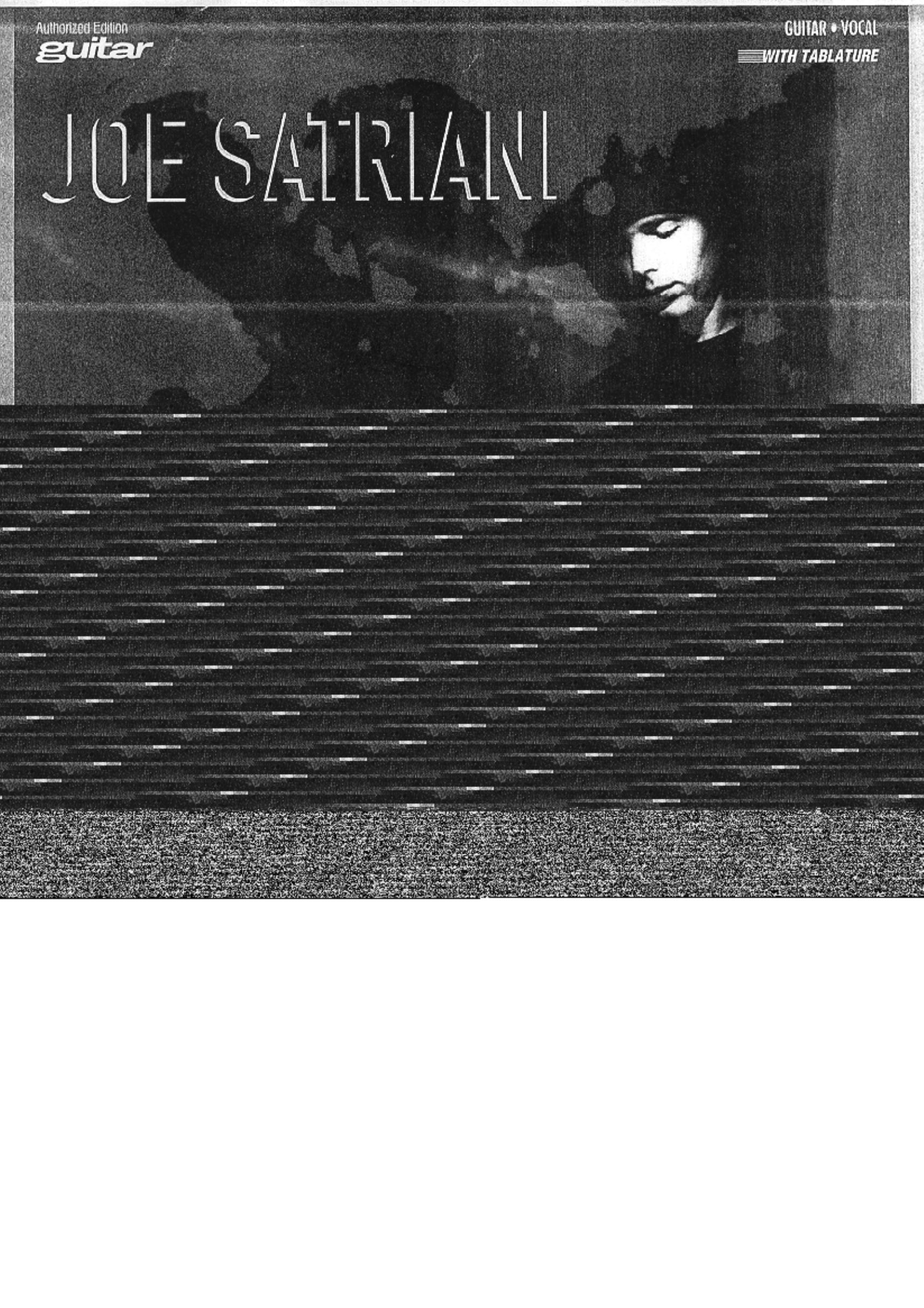 Joe Satriani Self Titled Album Guitar Tab Book by Unknown