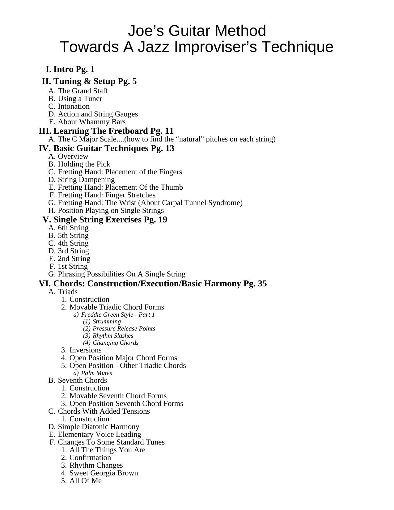 Joe's Guitar Method by Unknown