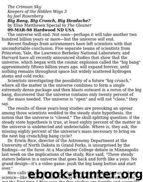 Joel Rosenberg - Keepers of the Hidden Ways 03 by The Crimson Sky