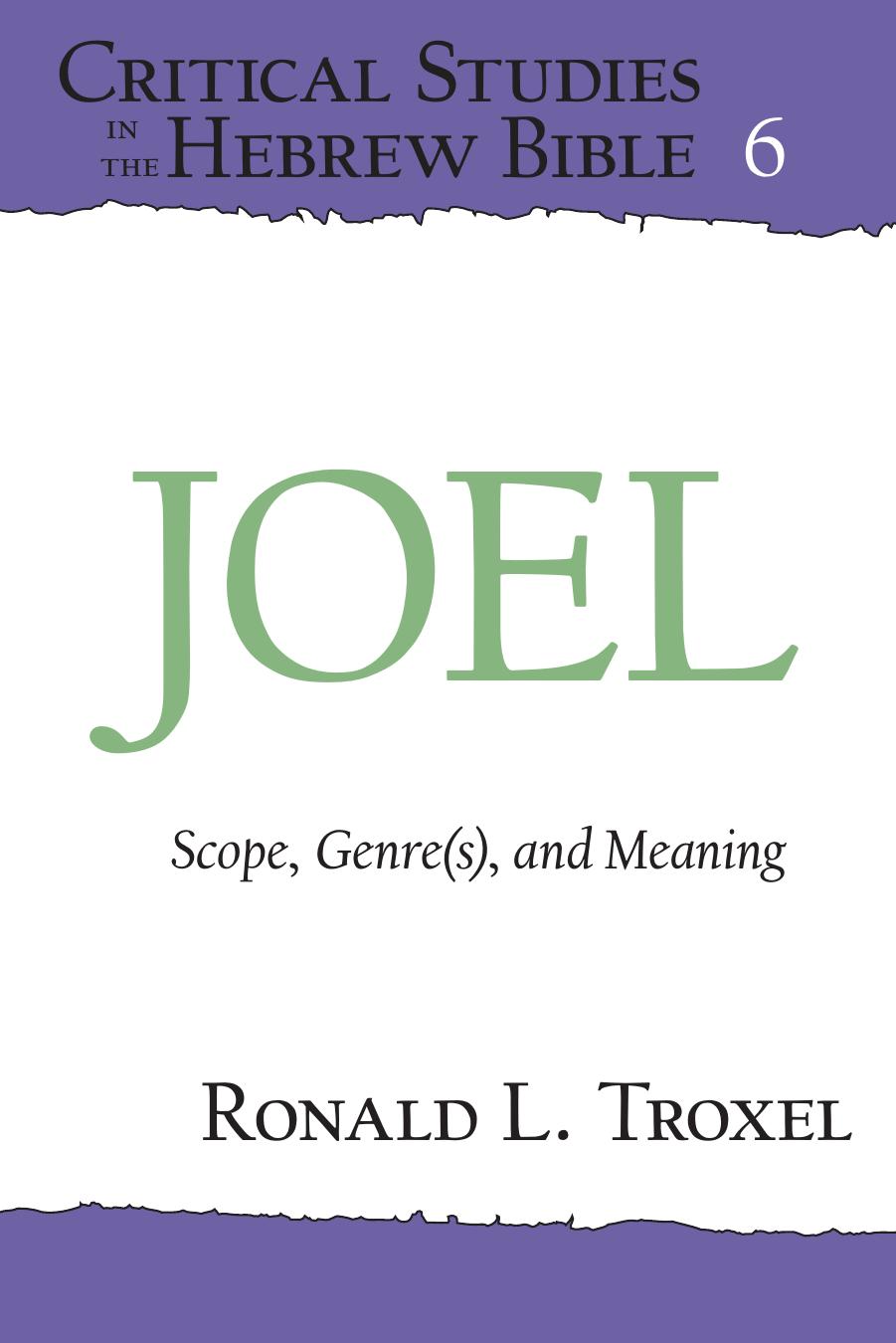Joel by Ronald L. Troxel