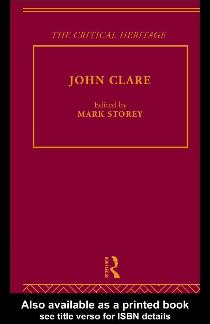 John Clare: The Critical Heritage (The Collected Critical Heritage : Victorian Poets) by Mark Storey
