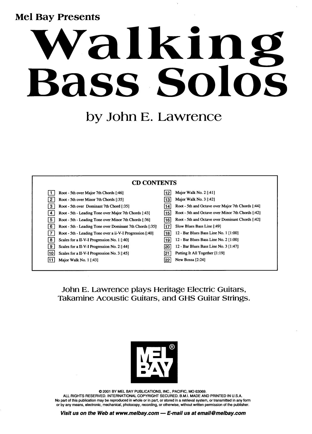 John E. Lawrence by Walking Bass Solos ( jazz guitar)