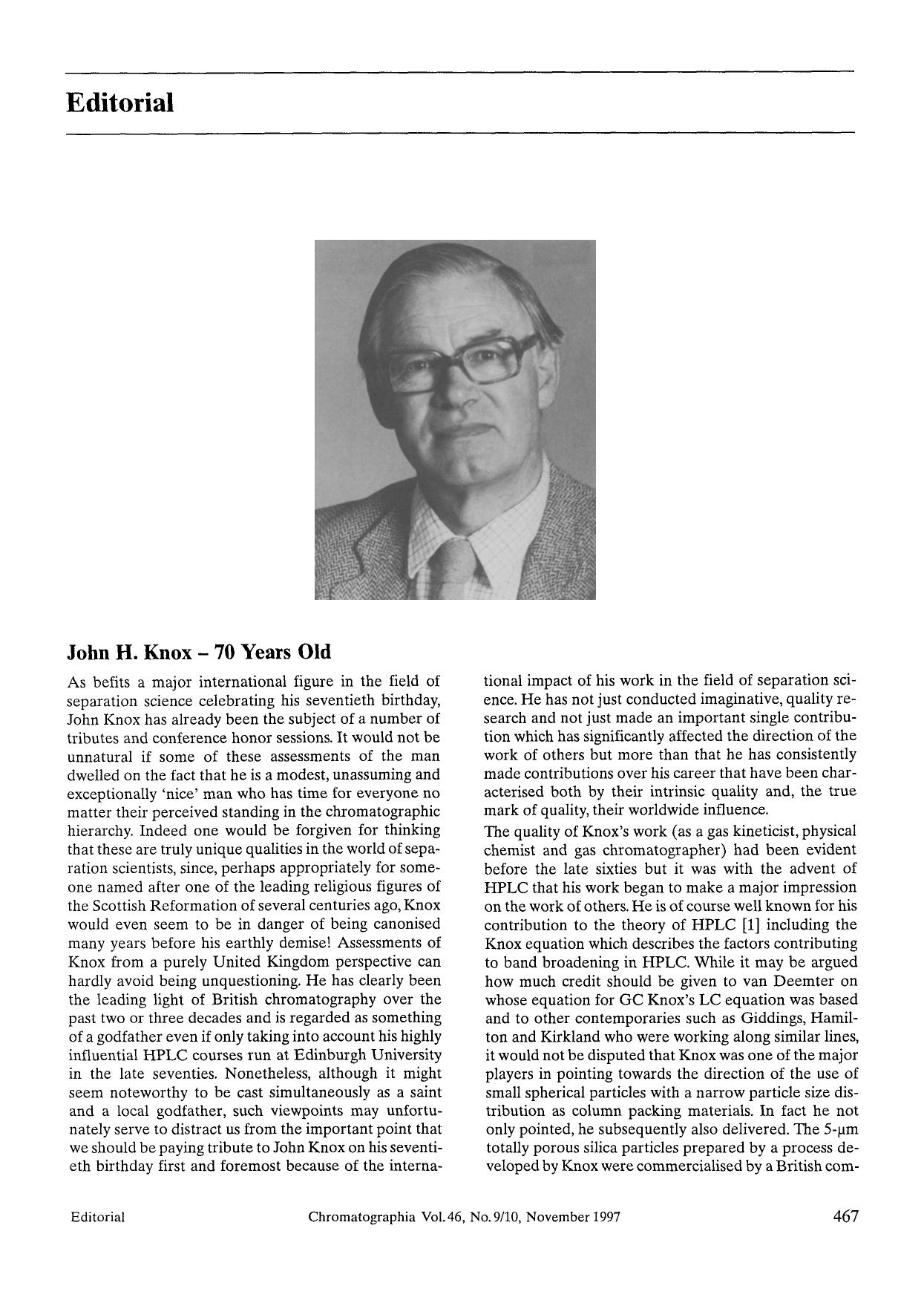John H. Knox—70 years old by Unknown