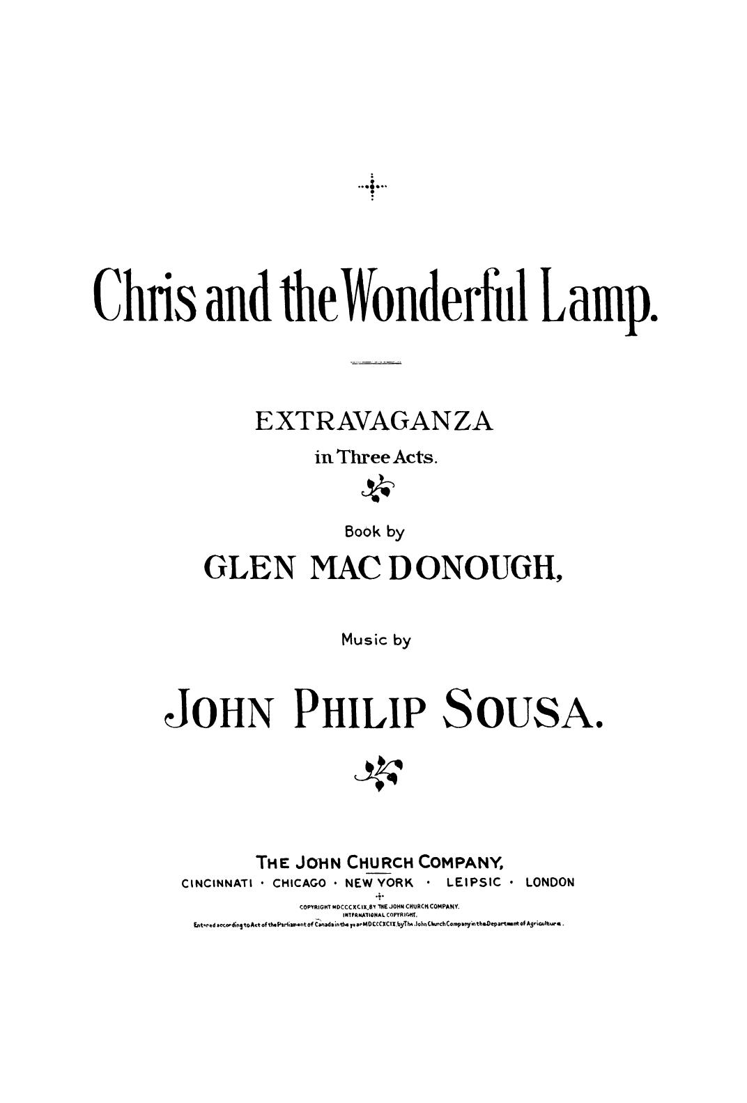 John Philip Sousa by Chris & the Wonderful Lamp (1899)