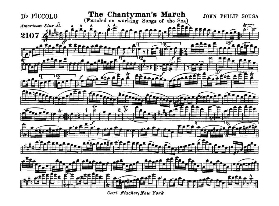 John Philip Sousa by The Chantyman's March. Complete Parts (1918)