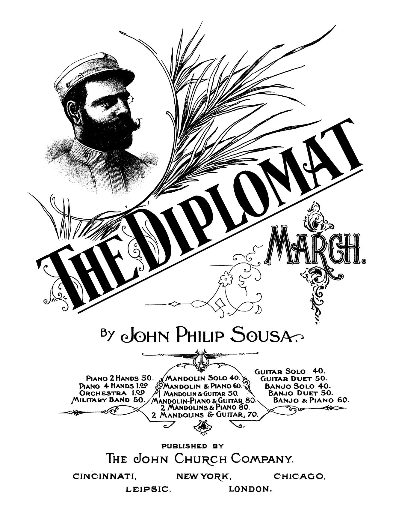John Philip Sousa by The Diplomat. Pianosolo (1904)