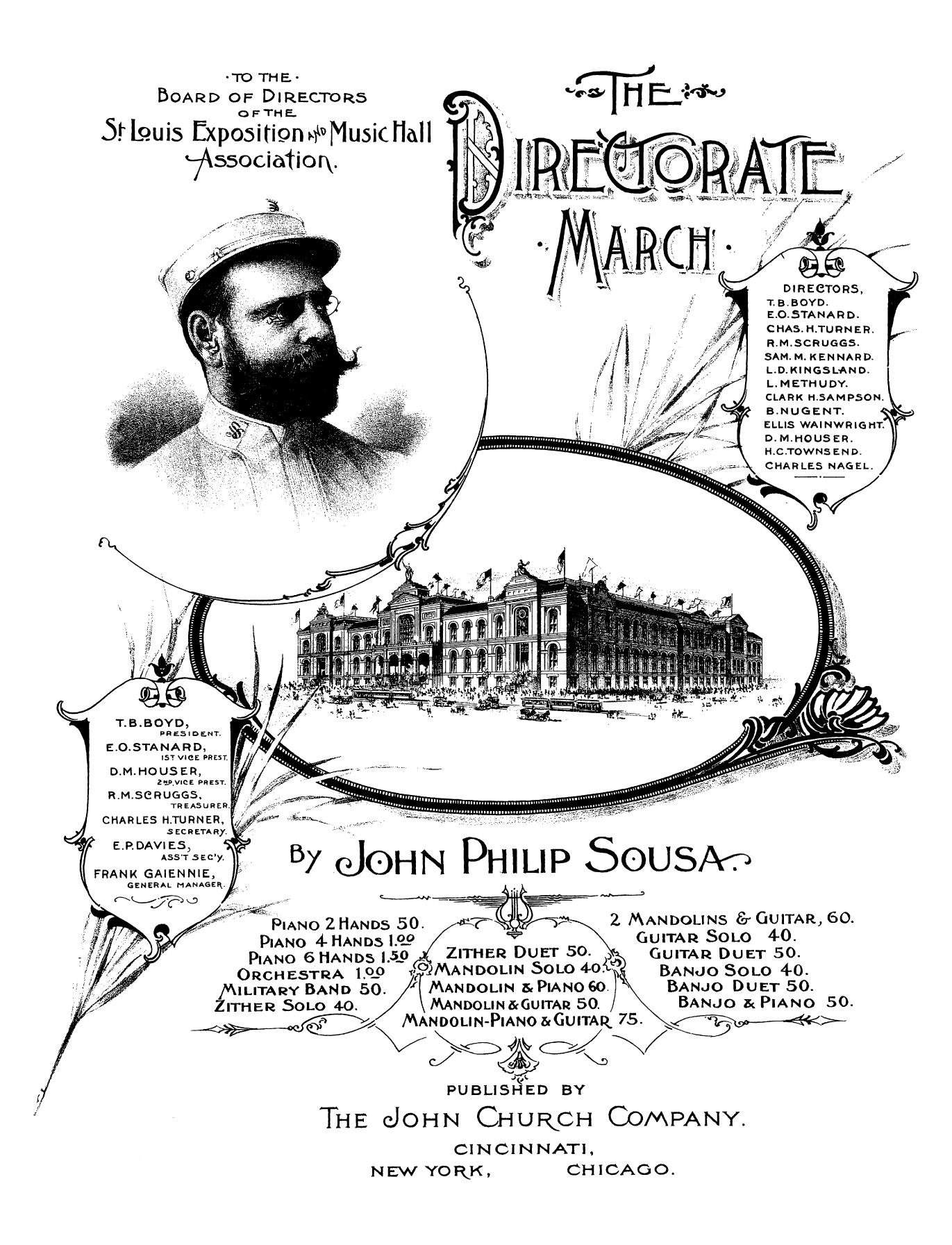 John Philip Sousa by The Directorate. Pianosolo (1894)