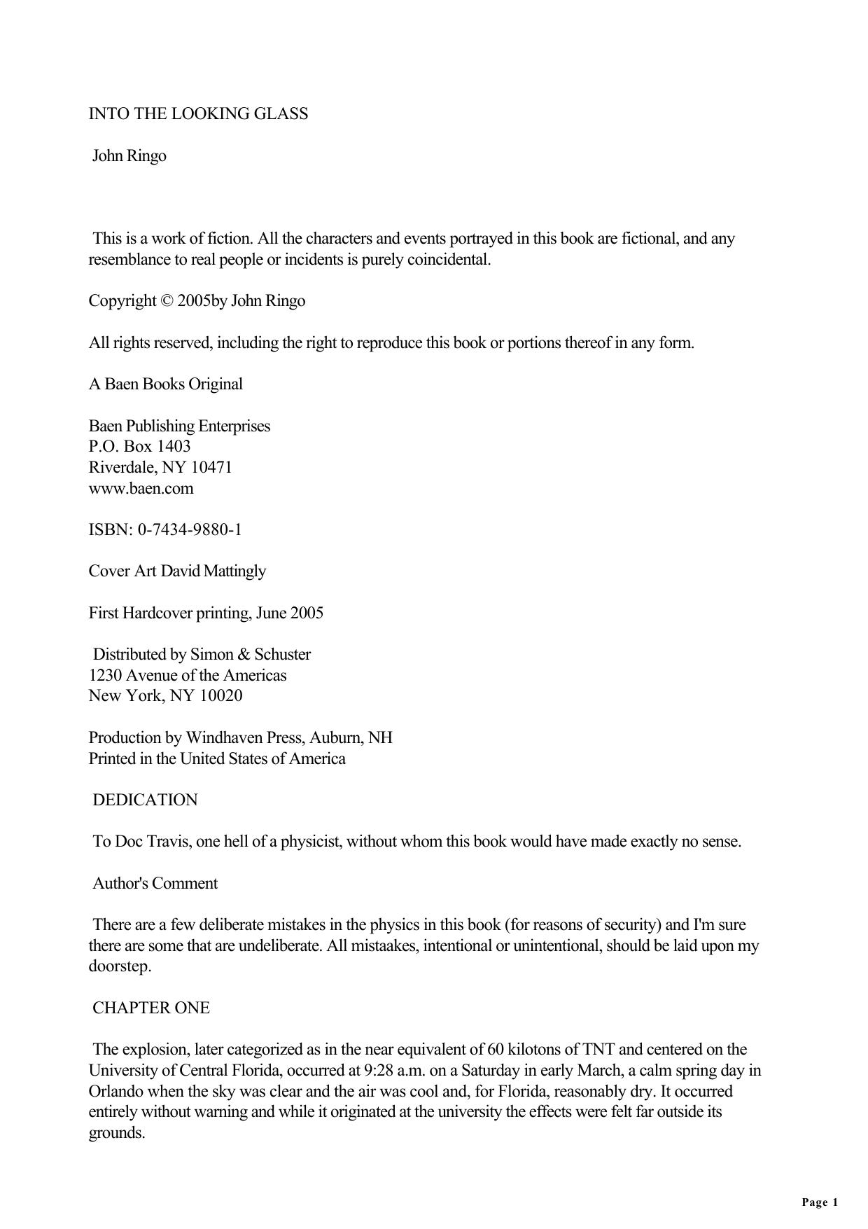 John Ringo by Into the Looking Glass