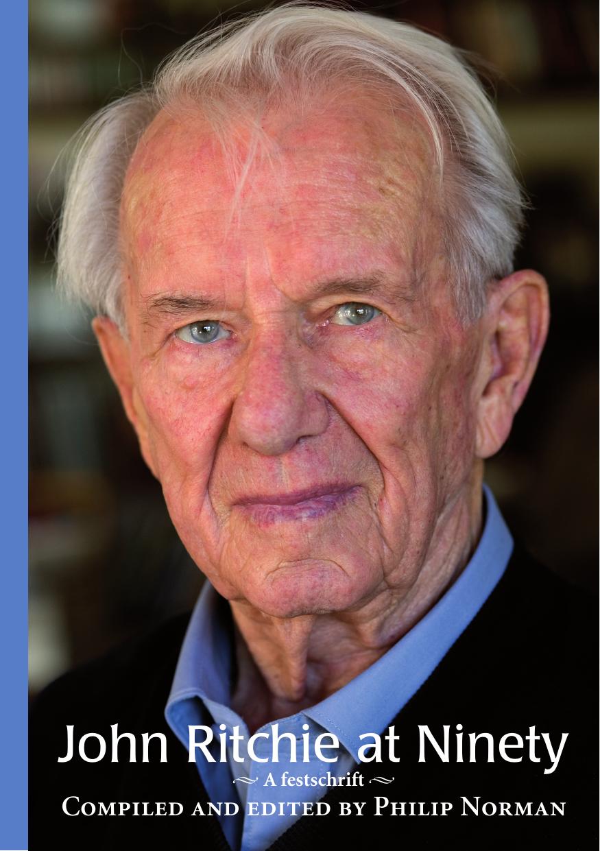 John Ritchie at ninety : a festschrift from friends, colleagues, family & former students by Philip Norman