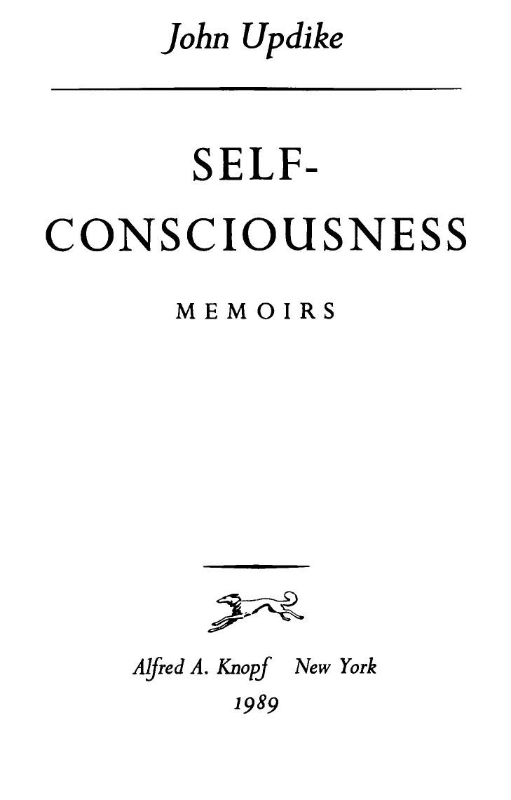 John Updike by Self-Consciousness- Memoirs (pdf)