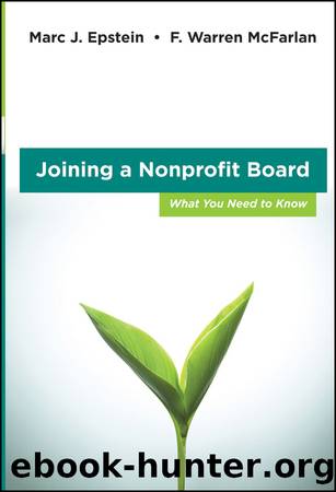 Joining a Nonprofit Board by Marc J. Epstein & F. Warren McFarlan