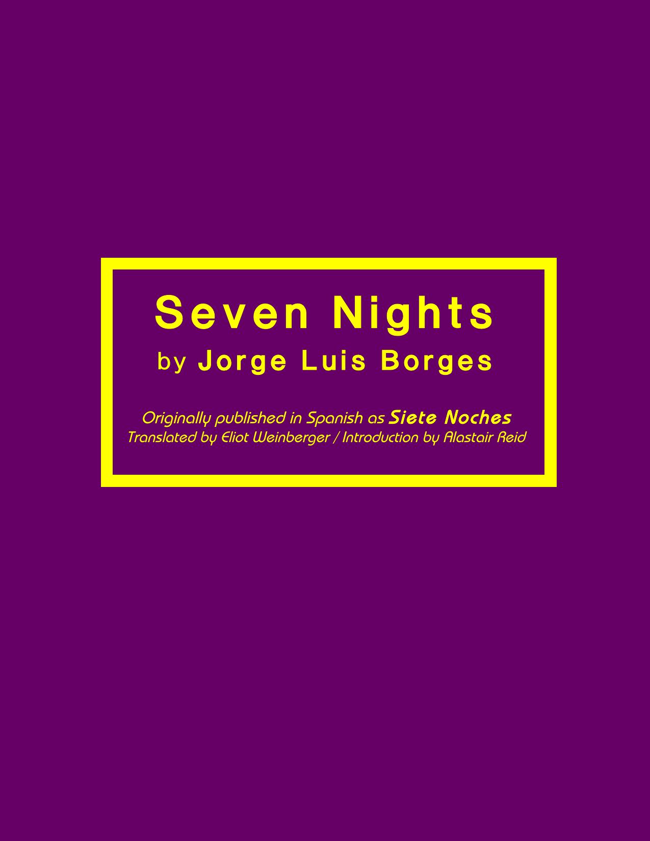 Jorge Luis Borges by Seven Nights (pdf)