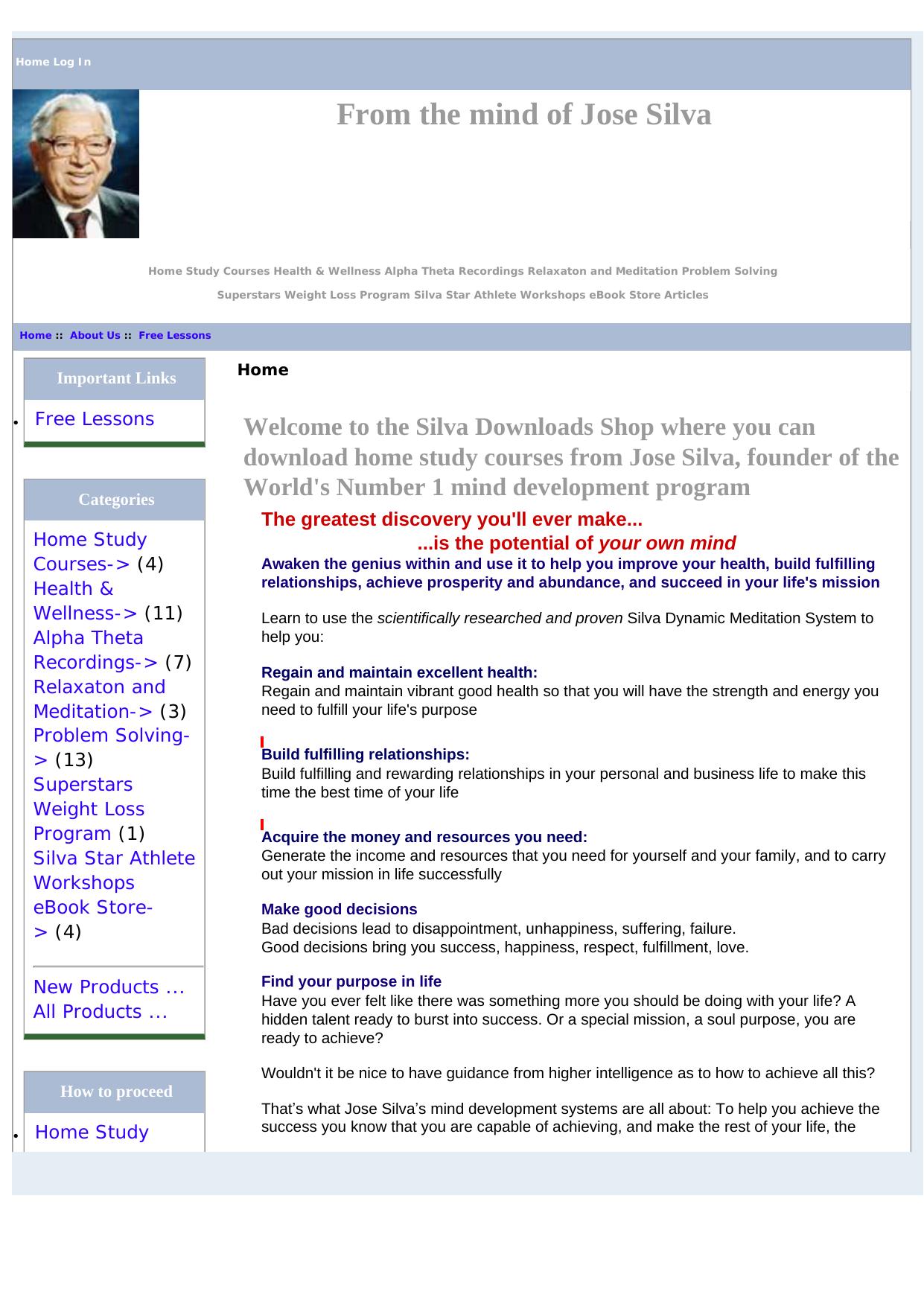 Jose Silvas World Famous Silva Method Downloads. by Best of Kuszter's Collection