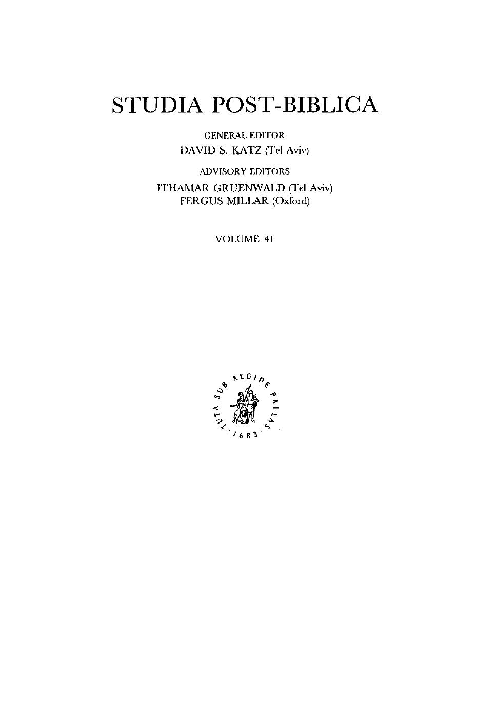 Josephus and the History of the Greco-Roman Period: Essays in Memory of Morton Smith by Fausto Parente and Joseph Sievers