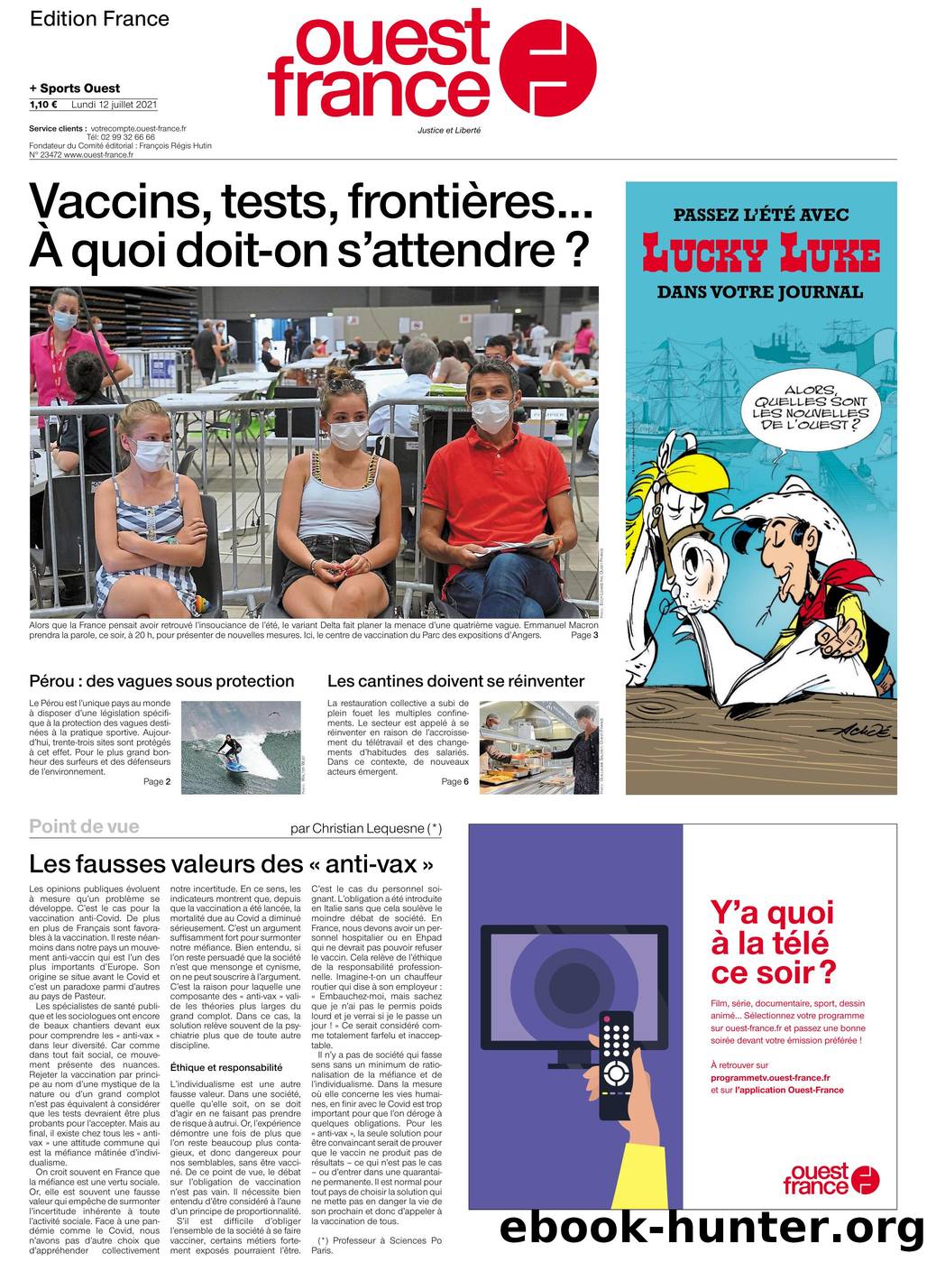 Journal OUEST FRANCE Edition France 12-07-2021 by Unknown
