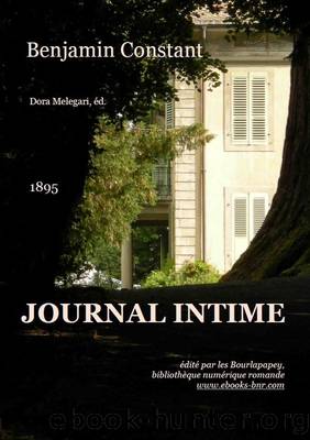 Journal intime by Benjamin Constant