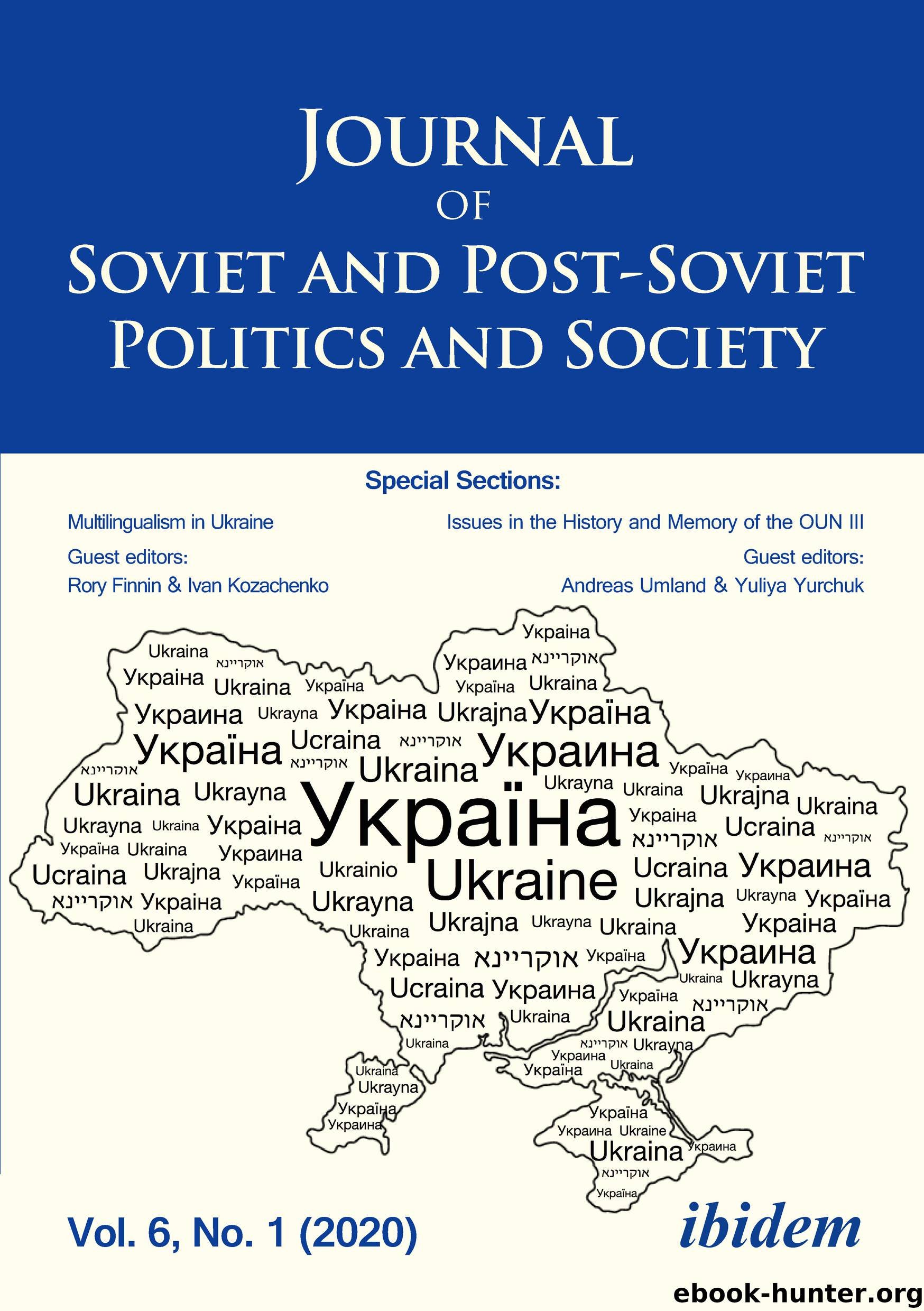 Journal of Soviet and Post-Soviet Politics and Society Volume 6, No. 1 (2020) by Julie Fedor