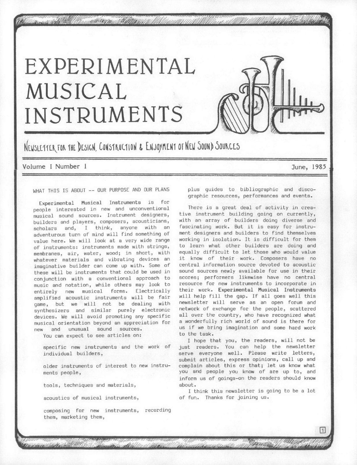 Journal of experimental musical instruments by Bart Hopkin