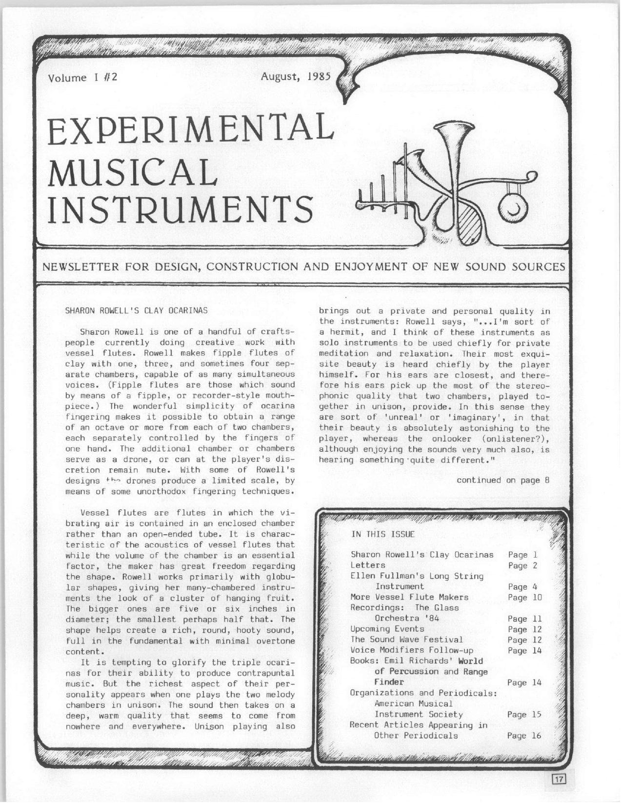 Journal of experimental musical instruments by Bart Hopkins