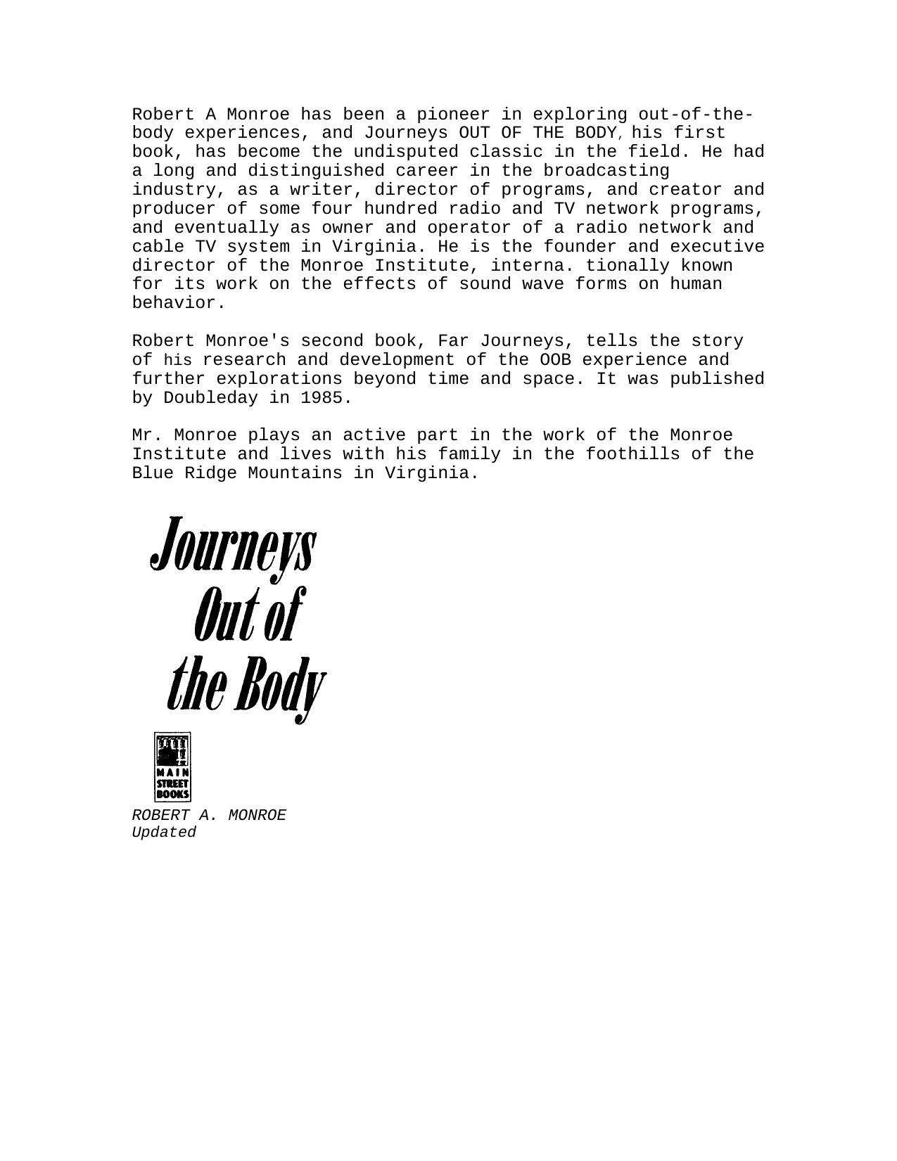 Journeys Out of the Body by Robert Monroe