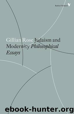 Judaism and Modernity by Gillian Rose