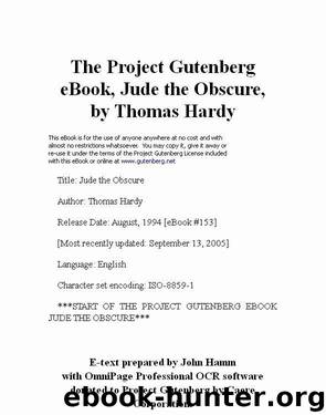 Jude the Obscure by Thomas Hardy