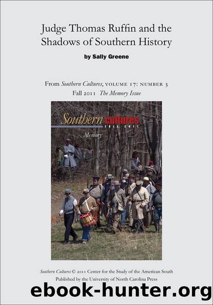 Judge Thomas Ruffin and the Shadows of Southern History by Sally Greene