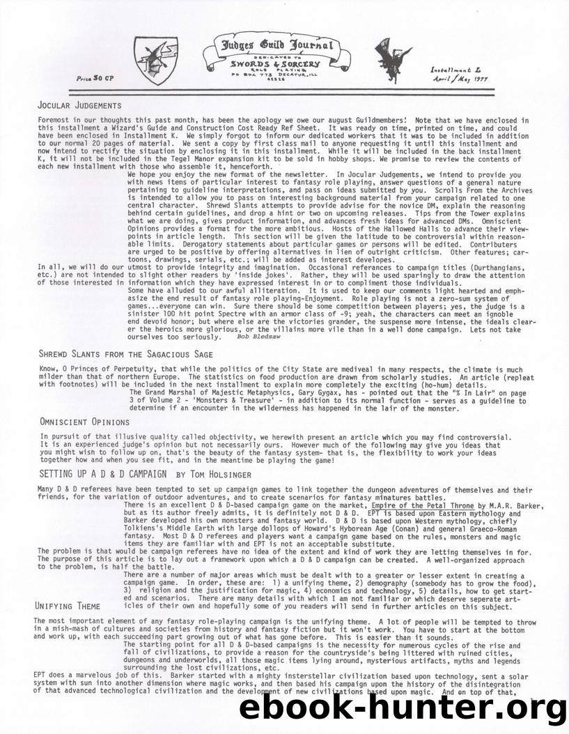 Judge's Guild Journal #03 (Installment L) by Unknown