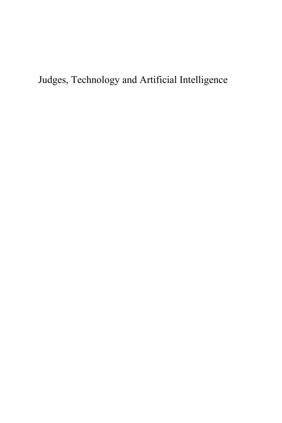 Judges, Technology and Artificial Intelligence by Tania Sourdin