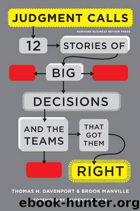Judgment Calls: Twelve Stories of Big Decisions and the Teams That Got Them Right by Thomas H. Davenport & Brook Manville