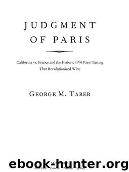 Judgment of Paris by George M Taber