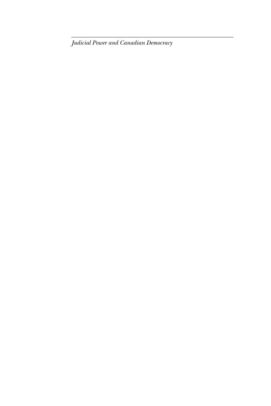 Judicial Power and Canadian Democracy by Paul Howe; Peter H. Russell