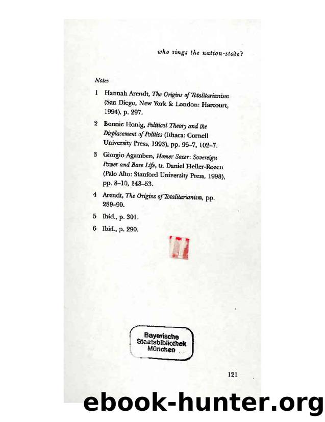 Judith Butler, Gayatri Chakravorty Spivak-Who Sings the Nation-State  Language, Politics, Belonging (2007) by Unknown
