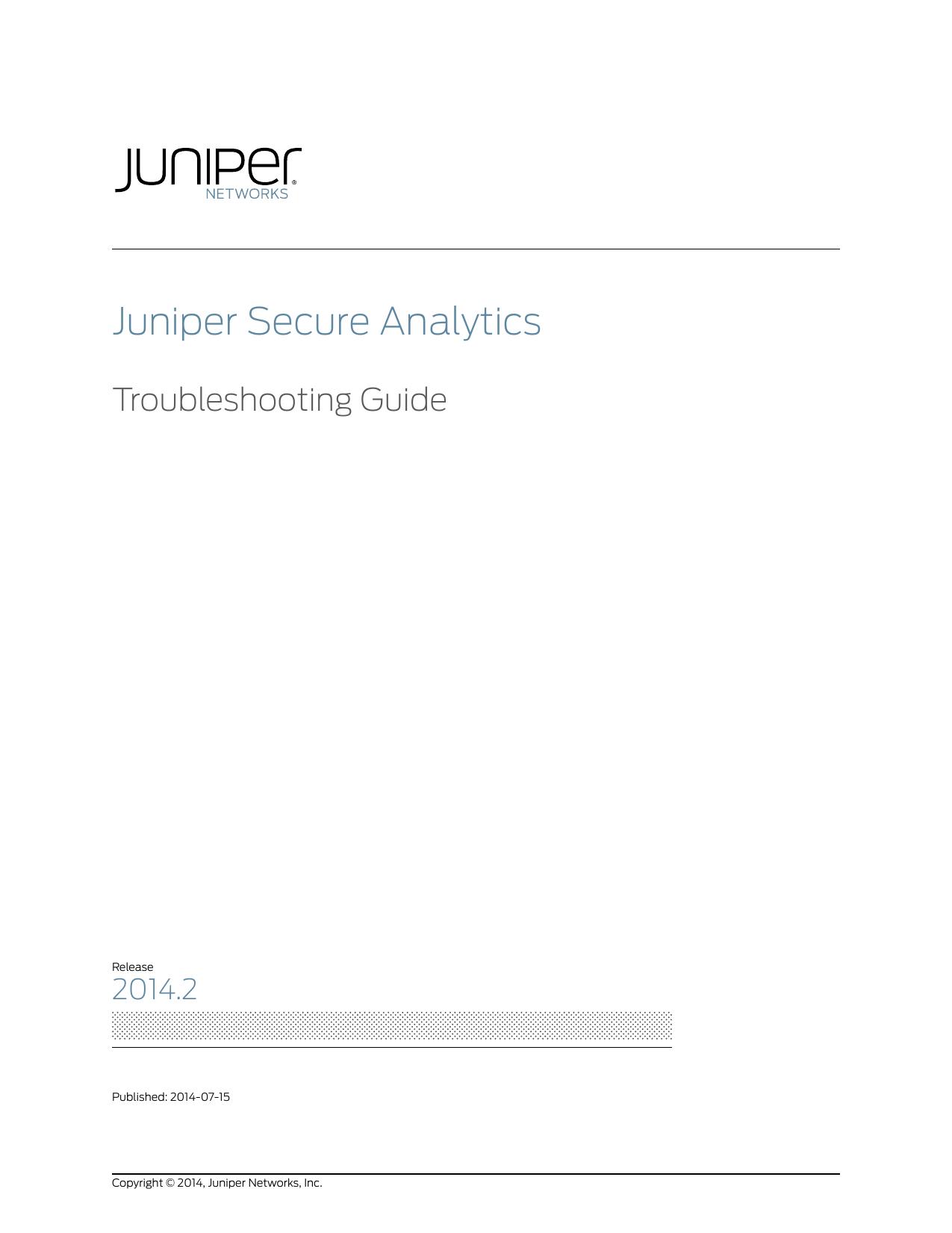 Juniper Secure Analytics Troubleshooting Guide by coll