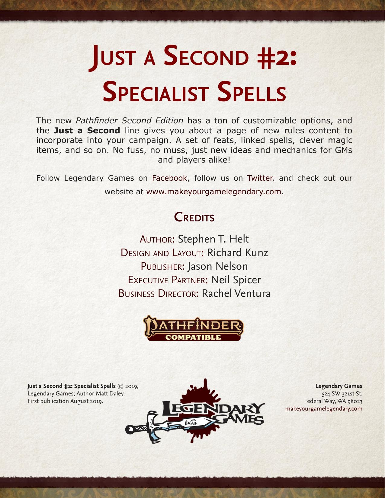 Just a Second - #2 by Specialist Spells