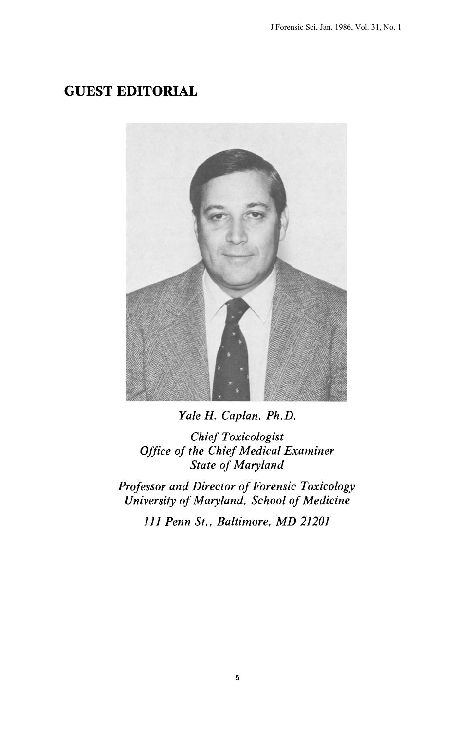 Justice in the Forensic Sciences by Caplan YH