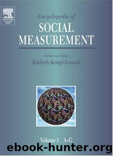 K. Kempf-Leonard (ed.) Encyclopedia of Social Measurement 2 (F-O) by Unknown