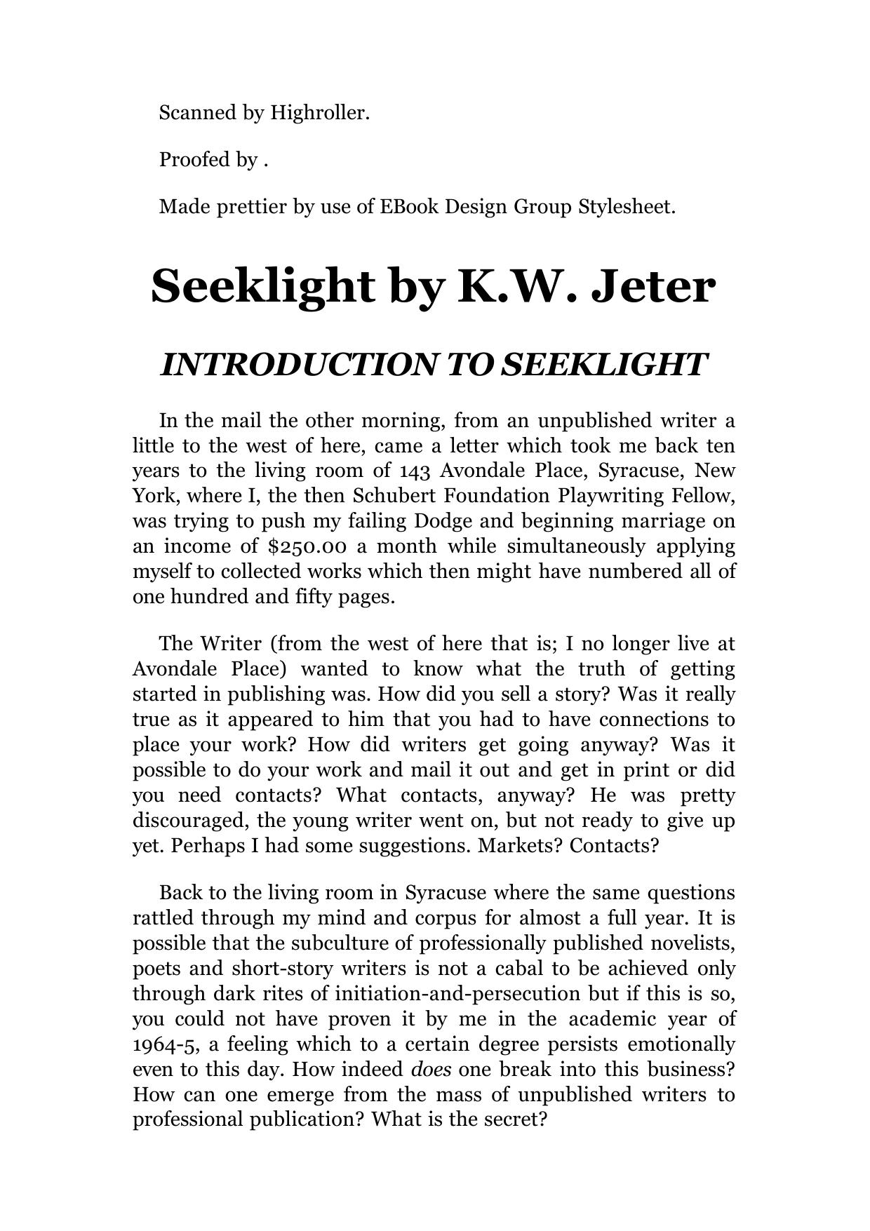 K. W. Jeter by Seeklight