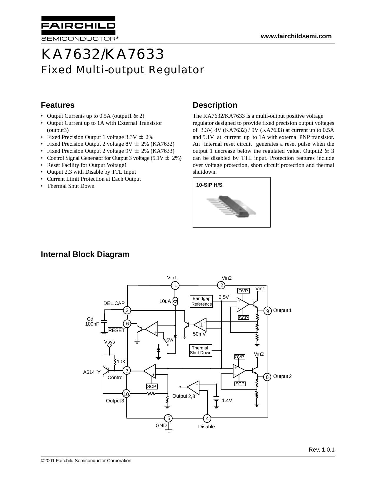 KA7632KA7633 Fixed Multi-output Regulator by Unknown