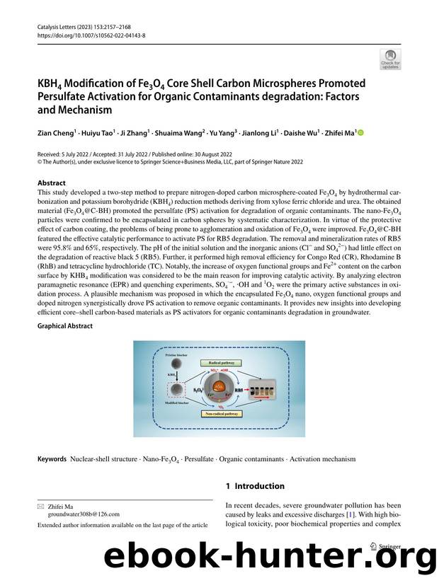 KBH4 Modification of Fe3O4 Core Shell Carbon Microspheres Promoted Persulfate Activation for Organic Contaminants degradation: Factors and Mechanism by unknow