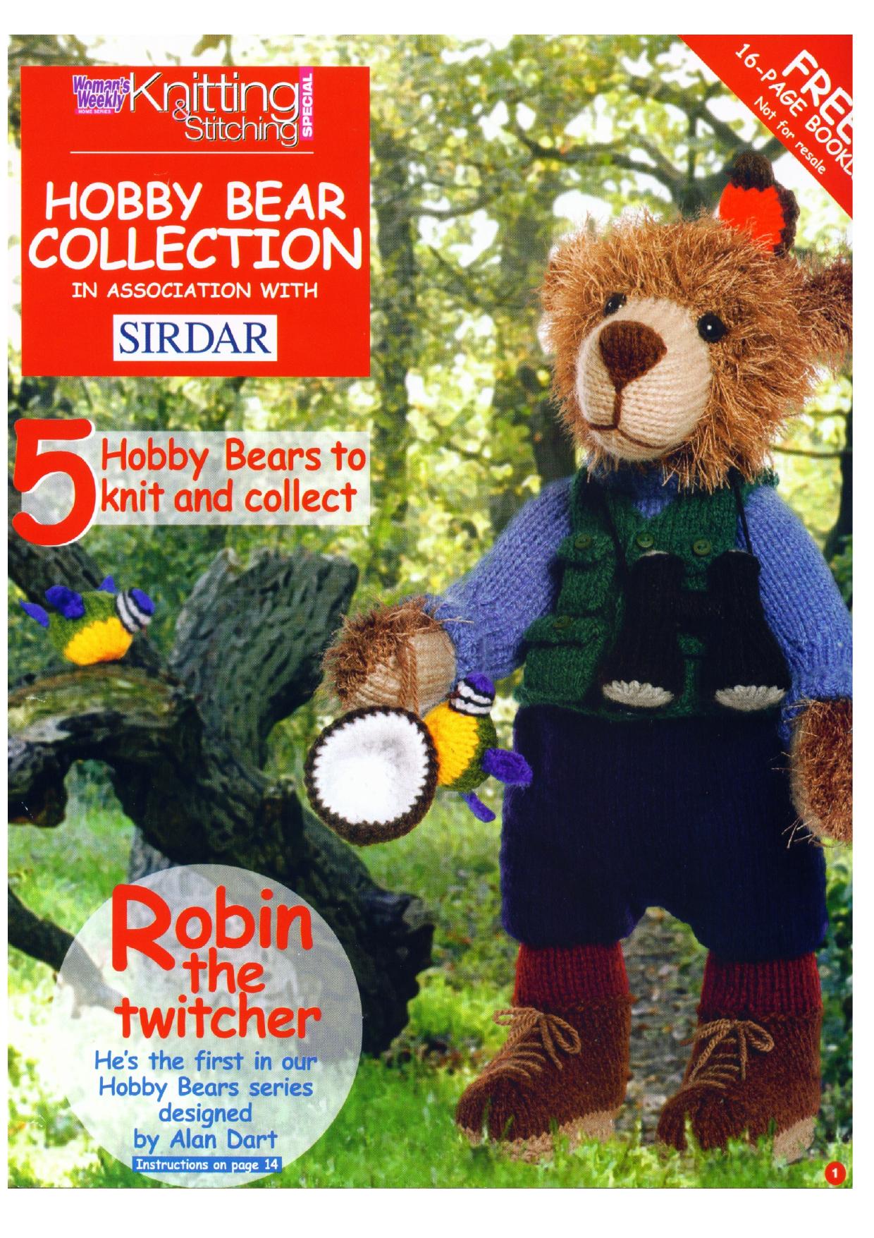 KNIT - Alan Dart - Hobby bear Collection by Meg Allcock