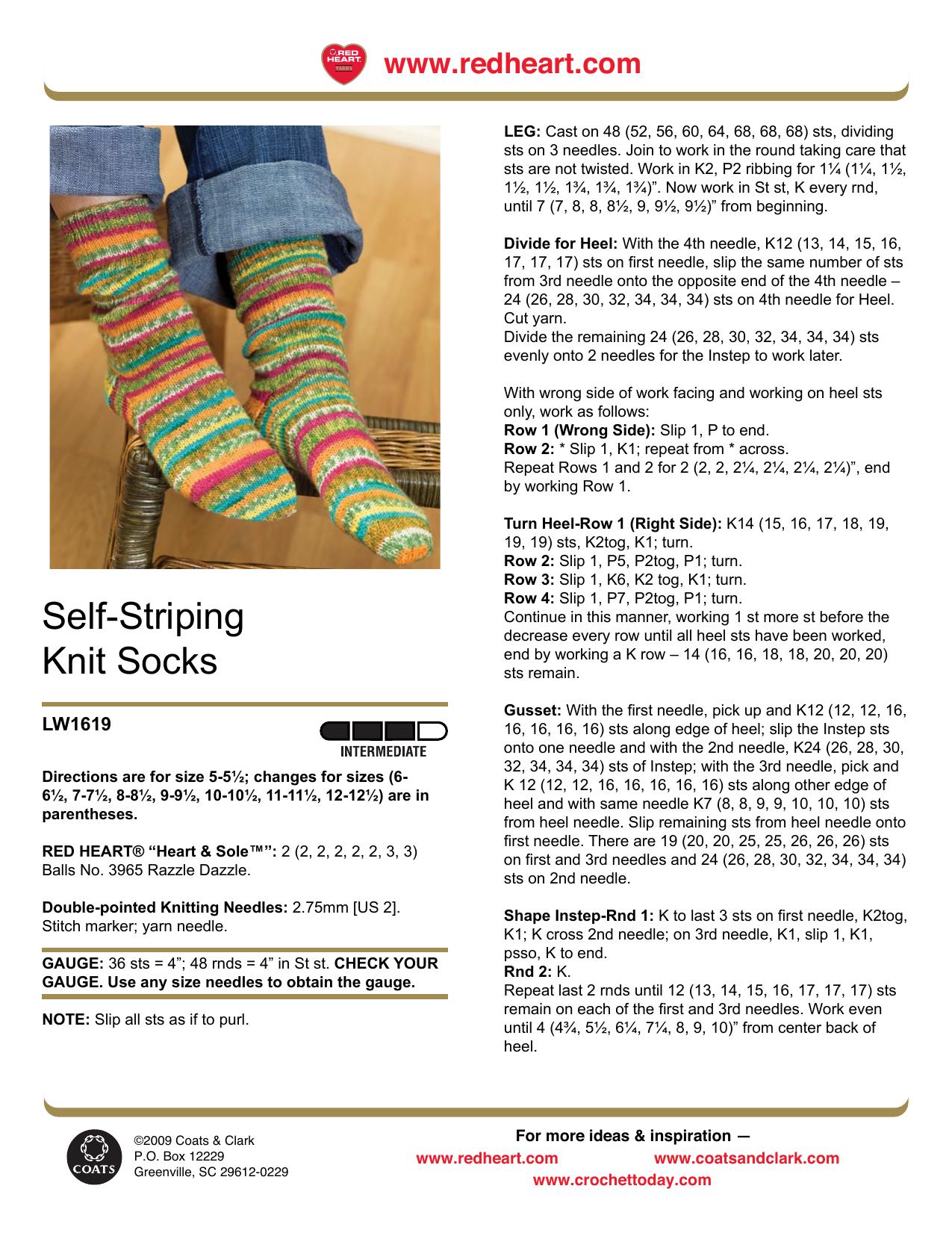KNIT by Self-Striping Knit Socks
