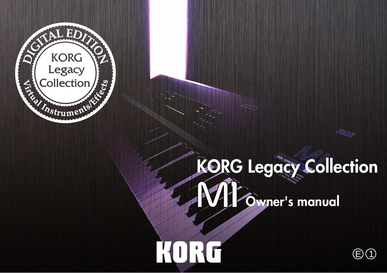 KORG Legacy Collection M1 owner's manual by Korg Inc