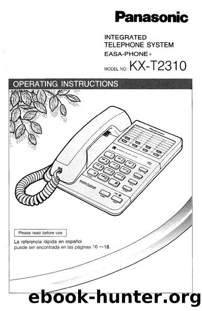 KX-T2310 Operating Instructions by EZ Manuals