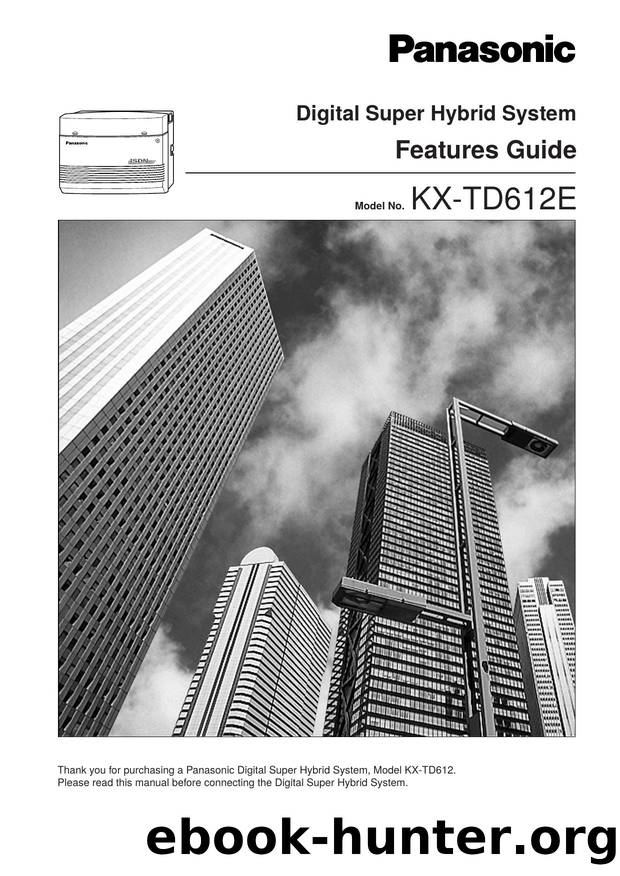 KX-TD 612 E Feature Guide by Unknown