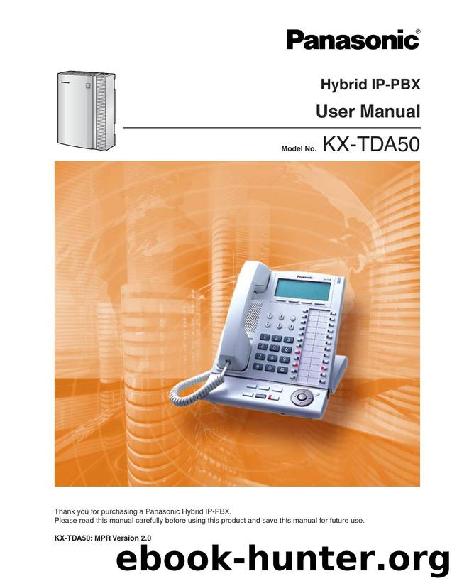KX-TDA50 User Manual 2-0 by Unknown