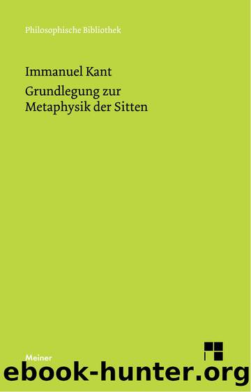Kant by Grundlegung zur Metaphysik der Sitten (9783787328789)