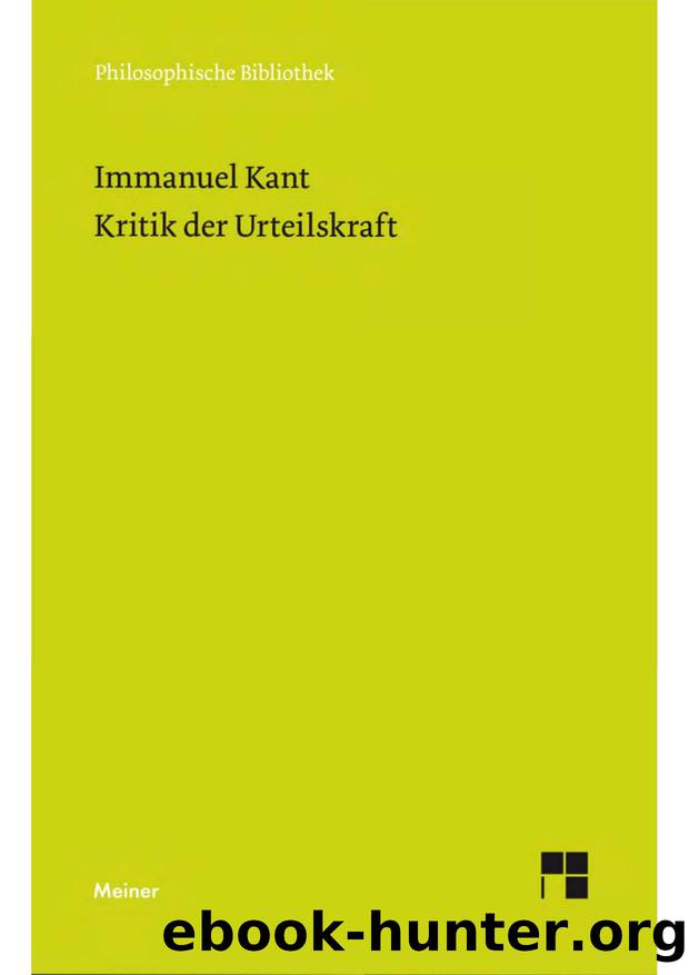 Kant by Kritik der Urteilskraft (9783787320691)