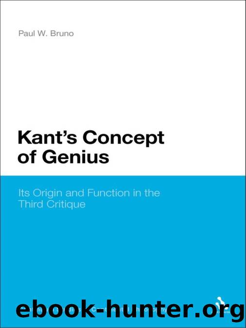 Kant's Concept of Genius by Bruno Paul W.;